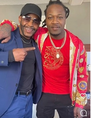 Zahir King Raheem and NFL Legend Adam PAC-Man Jones. One of King Raheem's favorite players.